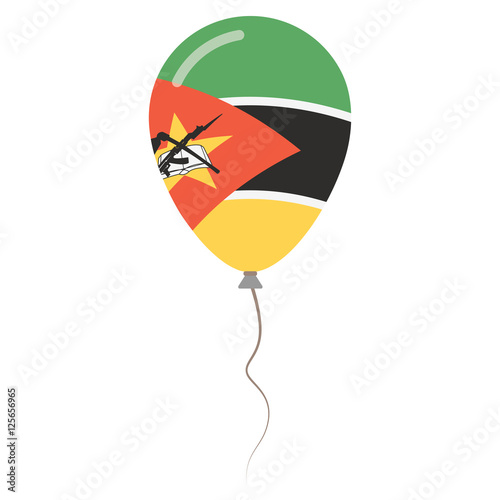 Free Download Republic of Mozambique national colors isolated balloon on white background. Independence day patriotic poster. Flat style National day vector illustration. - GFXLoad