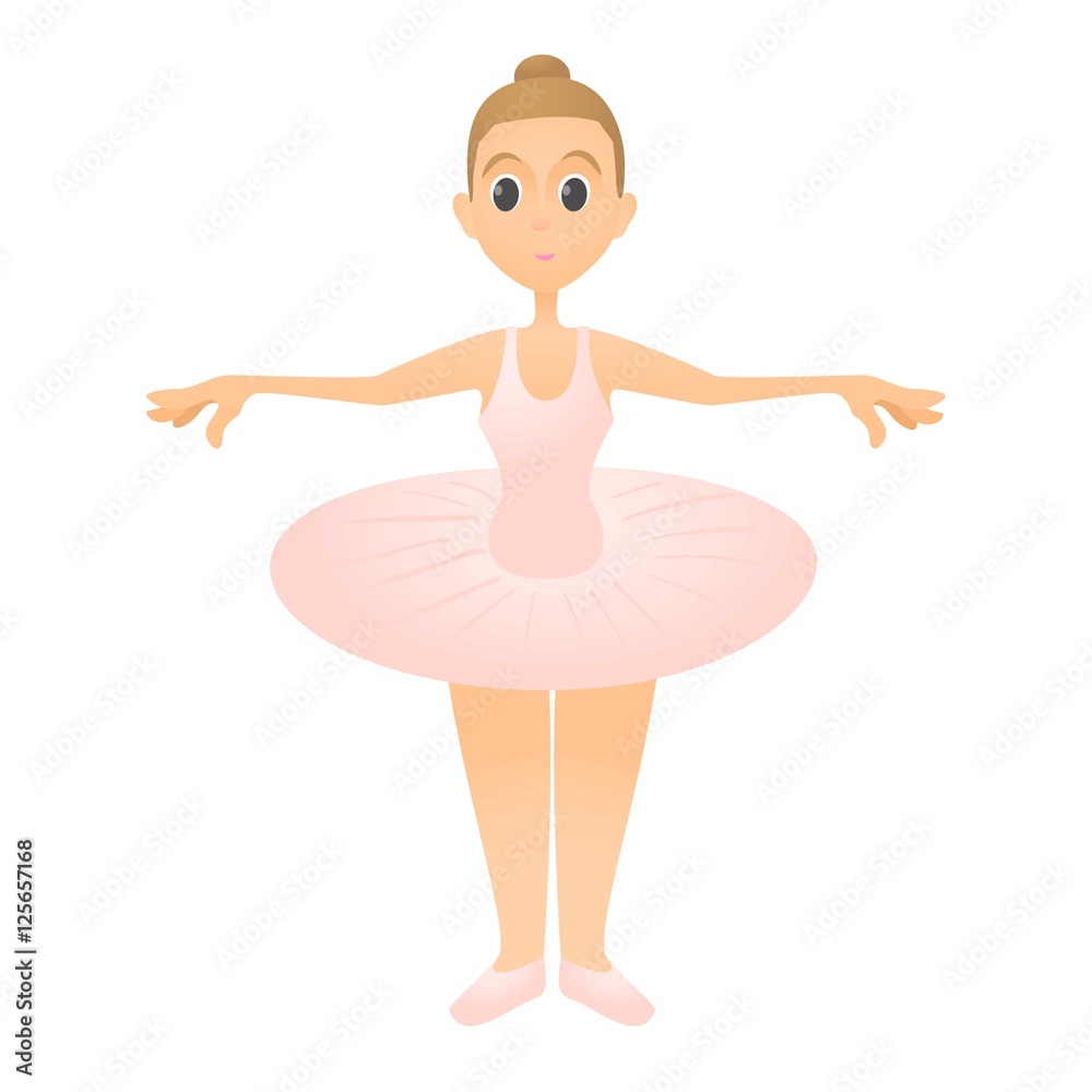 Ballerina standing icon. Flat illustration of ballerina standing vector icon for web Ballerina standing icon. Flat illustration of ballerina standing vector icon for web