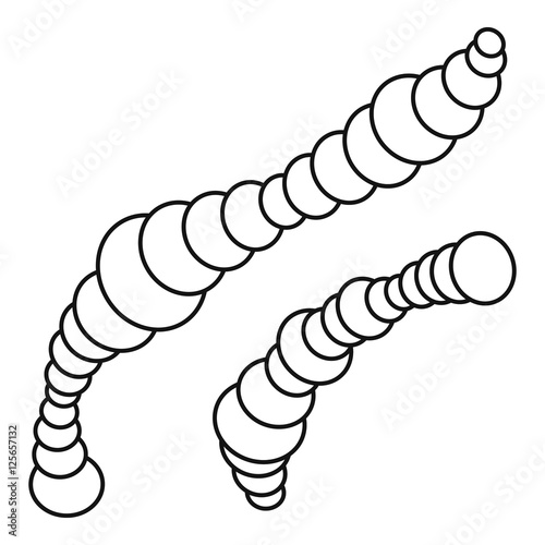 Spiral bacteria icon. Outline illustration of spiral bacteria vector icon for web