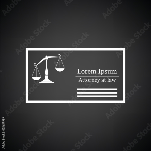 Lawyer business card icon