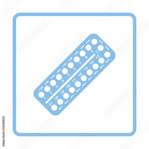 Contraceptive pill pack icon