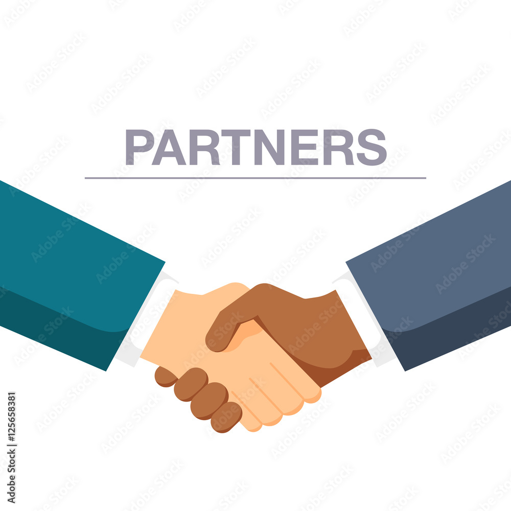 Handshake two men in honor new partnership and cooperation. The gesture of greeting. Vector, illustration EPS10. Handshake two men in honor new partnership and cooperation. The gesture of greeting. Vector, illustration EPS10.