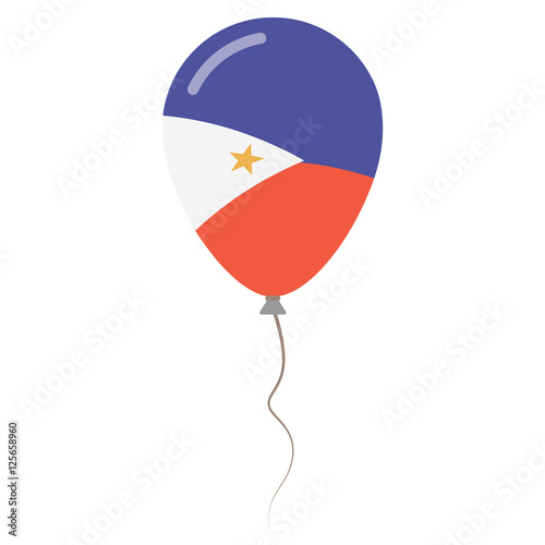 Free Download Republic of the Philippines national colors isolated balloon on white background. Independence day patriotic poster. Flat style National day vector illustration. - GFXLoad