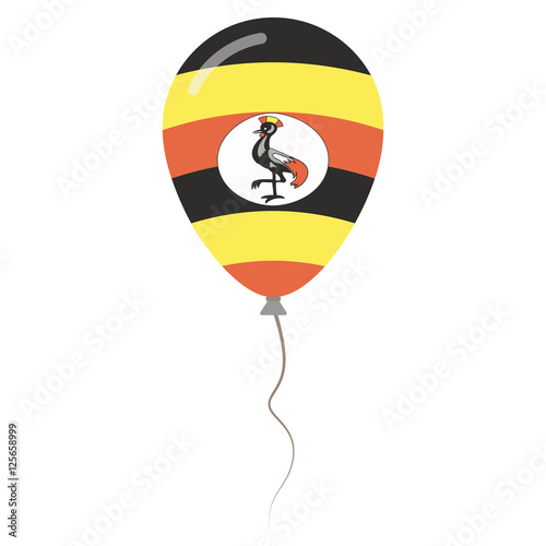 Free Download Republic of Uganda national colors isolated balloon on white background. Independence day patriotic poster. Flat style National day vector illustration. - GFXLoad