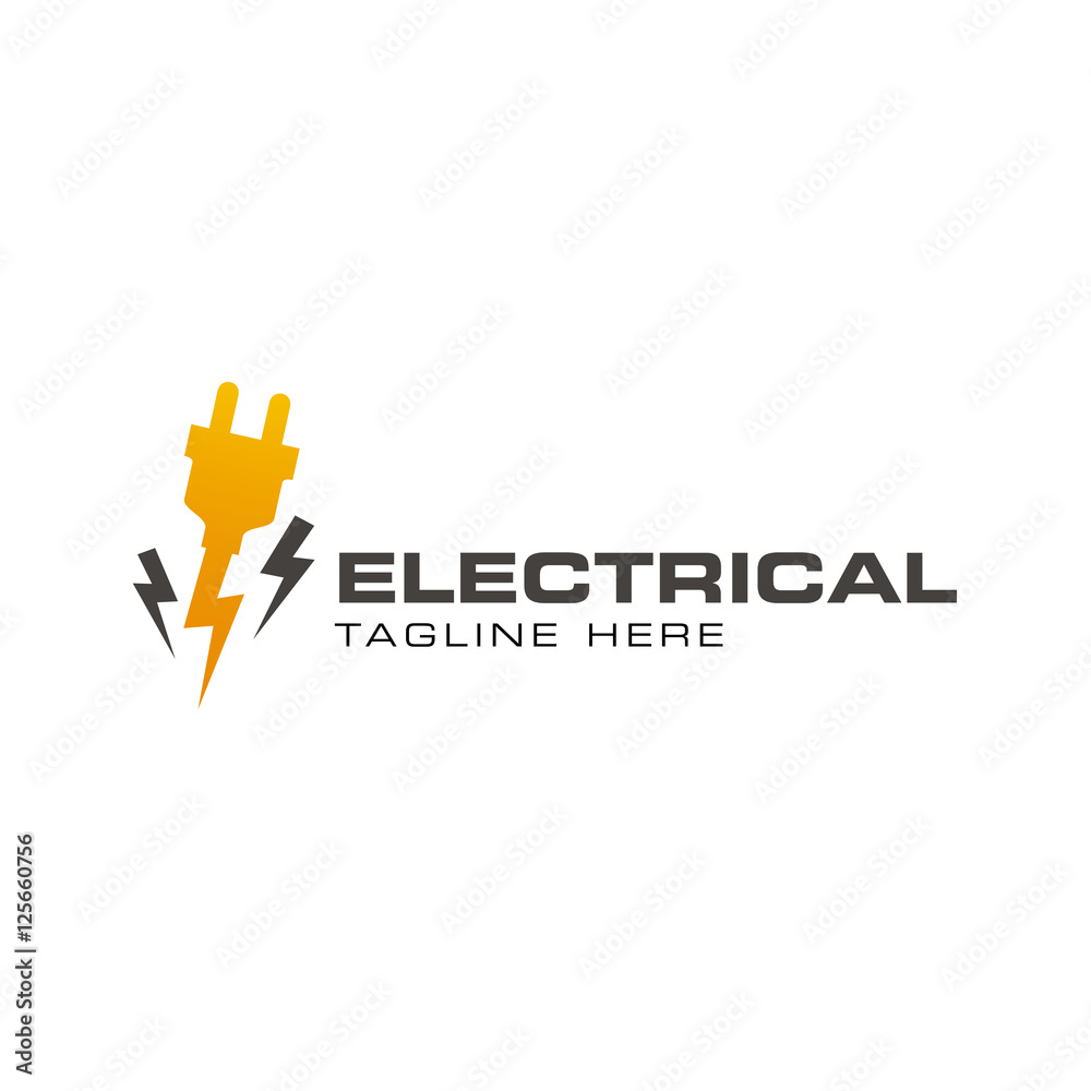 Electrical logo design vector Stock Vector Adobe Stock