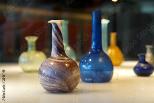 Ancient Roman glass vases photo