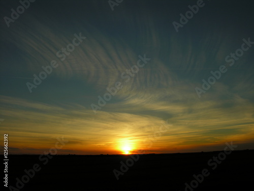 Sunset on Lincolnshire fenland