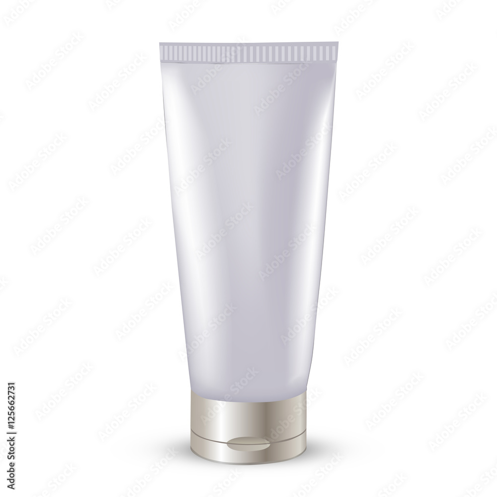 Cosmetic packaging, plastic tube. Vector. Cosmetic packaging, plastic tube. Vector.