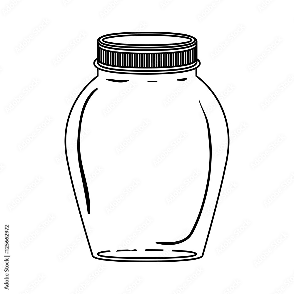 silhouette glass container with lid vector illustration silhouette glass container with lid vector illustration