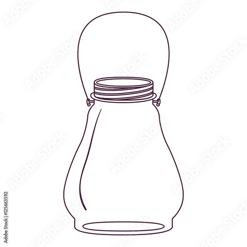 silhouette glass container with handle vector illustration