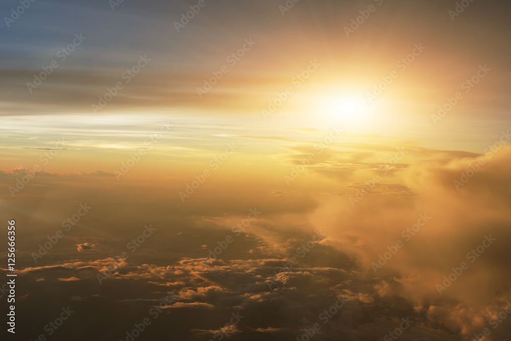 sunset with clouds