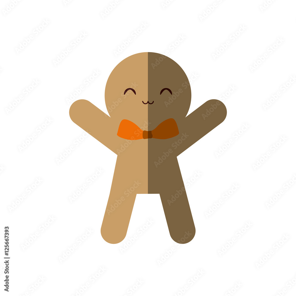 ginger bell cookie character icon vector illustration design ginger bell cookie character icon vector illustration design