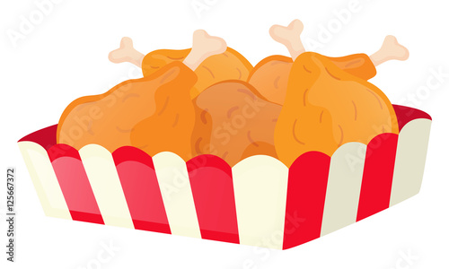 Fried chicken in paper tray