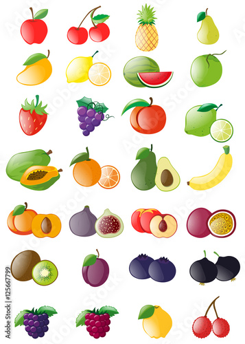 Fototapeta Naklejka Na Ścianę i Meble -  Different kinds of fresh fruits