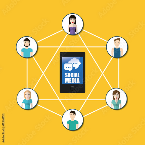 Social media networking icon vector illustration graphic design