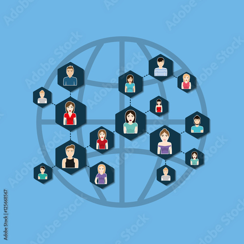 Social media networking icon vector illustration graphic design