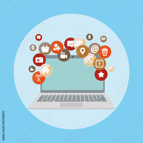 Social media networking icon vector illustration graphic design