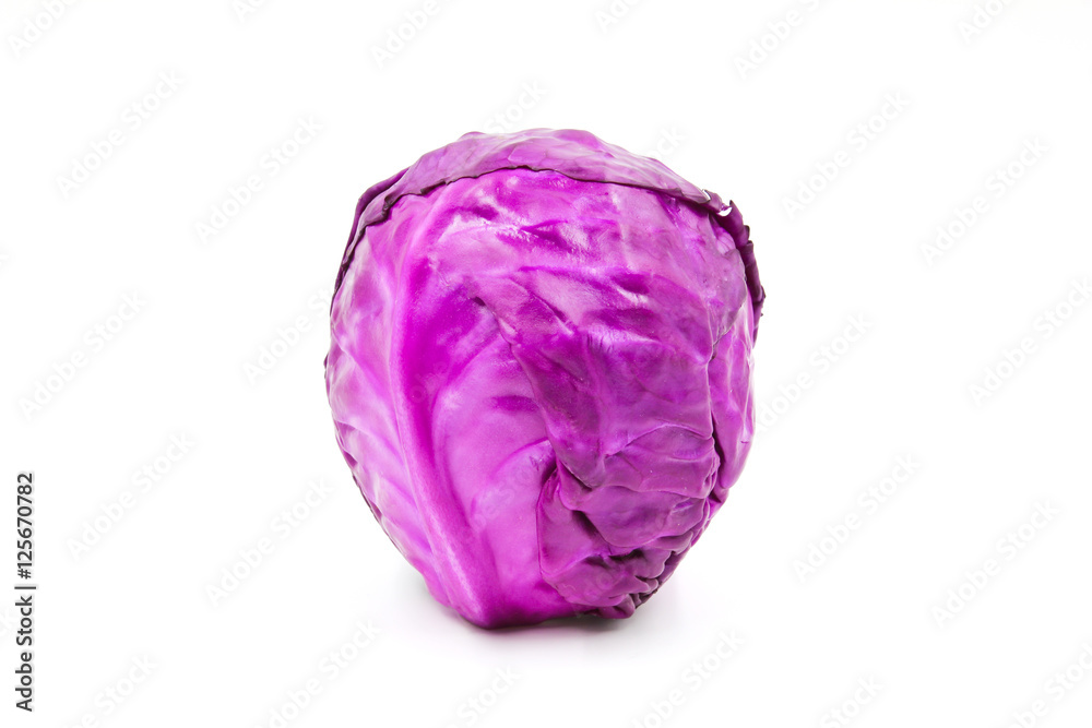 Head of red cabbage isolated on a white background Head of red cabbage isolated on a white background