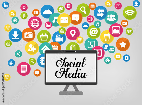 Social media networking icon vector illustration graphic design