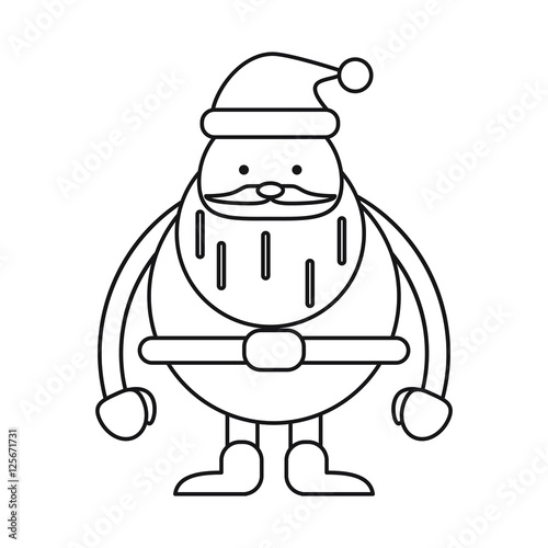 Santa cartoon icon. Christmas season decoration and celebration theme. Isolated design. Vector illustration
