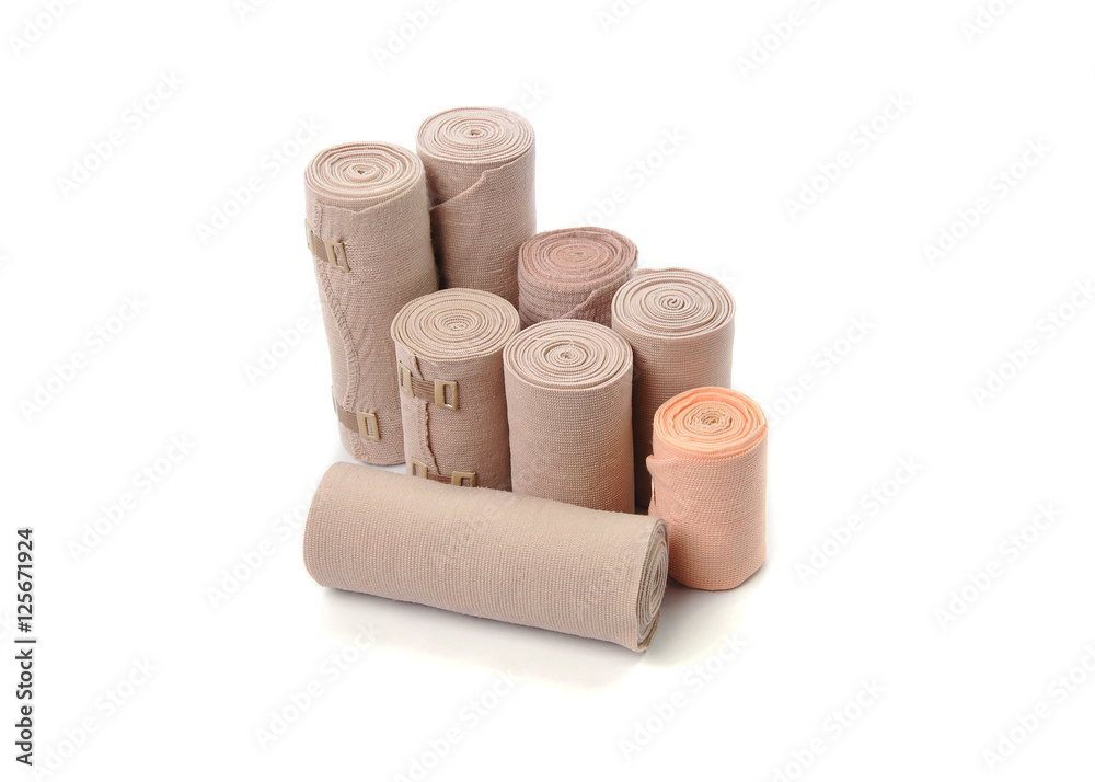 Medical bandage roll isolated on white background Medical bandage roll isolated on white background
