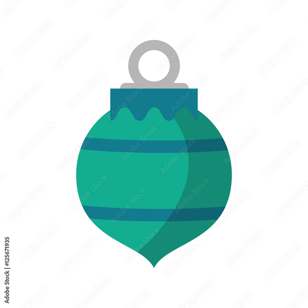 Obraz premium sphere icon. Christmas season decoration and celebration theme. Isolated design. Vector illustration