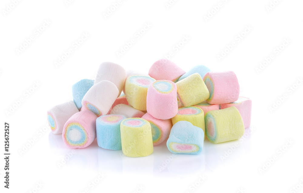 marshmallow on white background marshmallow on white background
