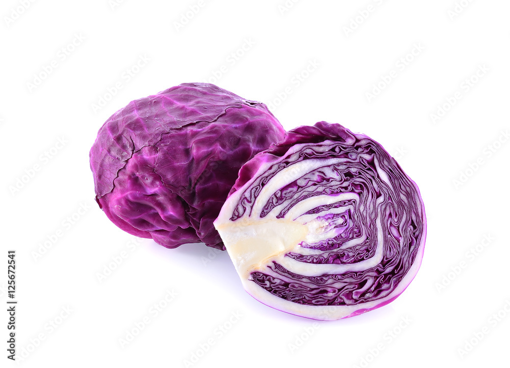 red cabbage isolated on white red cabbage isolated on white