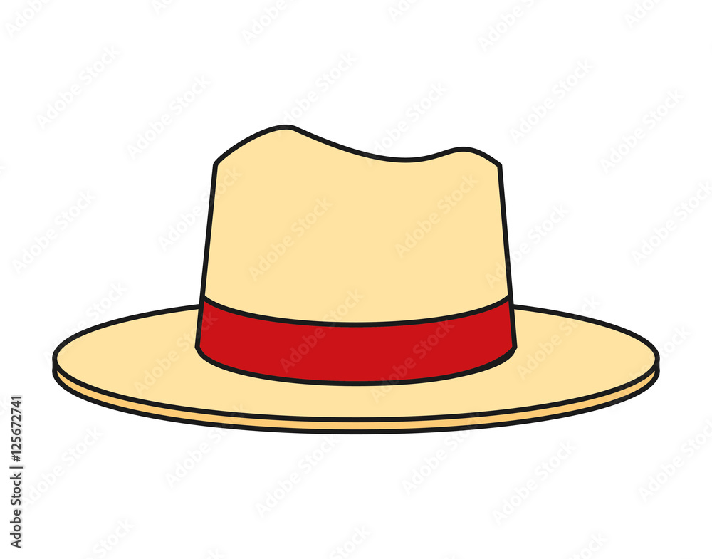 Hat icon. Cloth costume accessory wear and decoration theme. Isolated design. Vector illustration Hat icon. Cloth costume accessory wear and decoration theme. Isolated design. Vector illustration