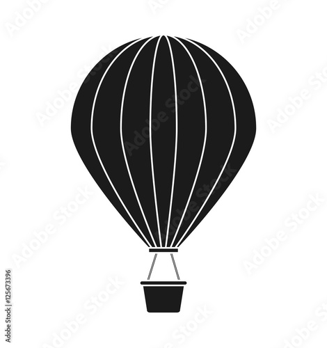 Hot air balloon vehicle icon. transportation travel and trip theme. Isolated design. Vector illustration