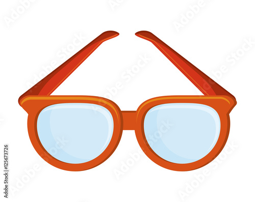 Glasses icon. Fashion style accessory and eyesight theme. Isolated design. Vector illustration