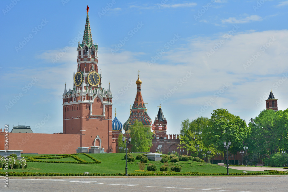 Moscow. Spasskaya tower of the Kremlin