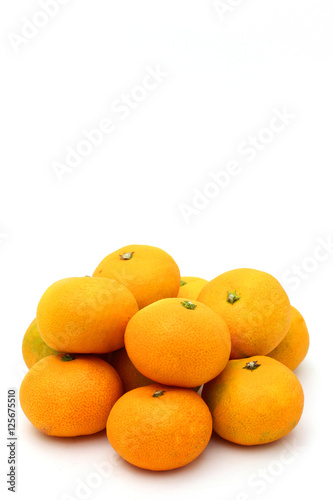 Tangerine white background