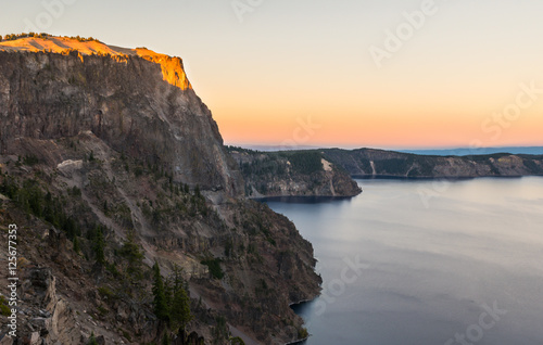 scenic view of the cliff when sunset.