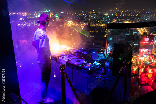 DJ - Party on top of building with music entertainment