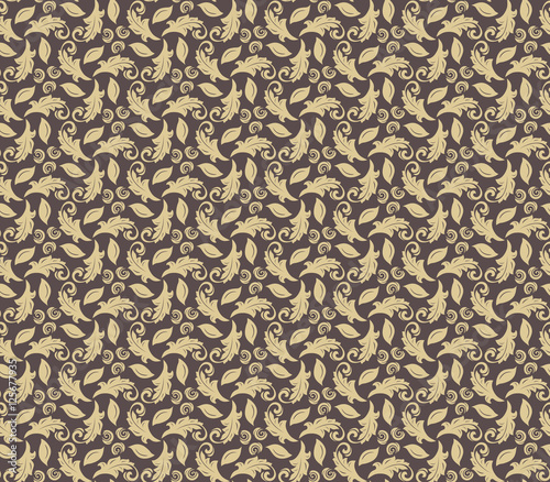 Floral ornament. Seamless abstract classic pattern with flowers