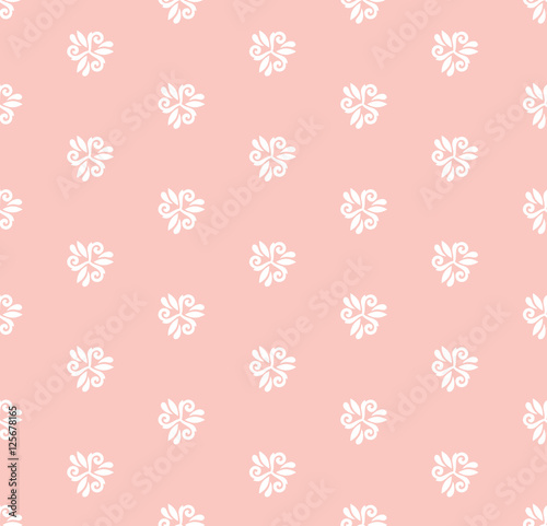 Floral ornament. Seamless abstract classic pattern with white elements