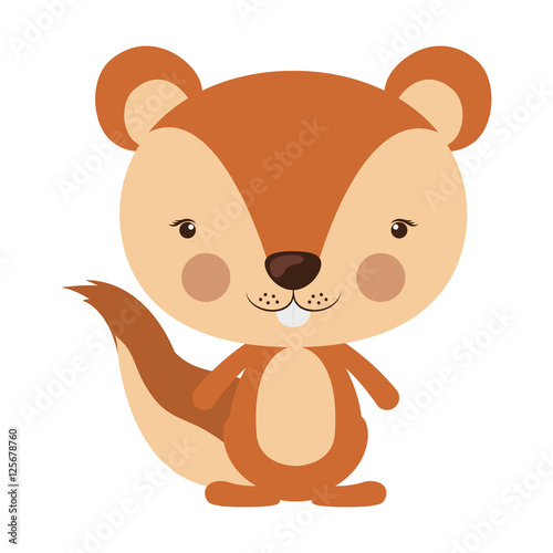 Little animal concept about cute squirrel design. vector illustration 