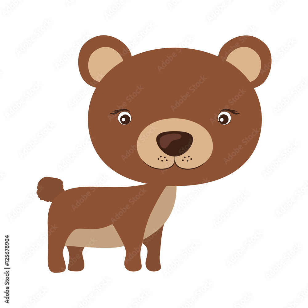 Little animal concept about cute bear design. vector illustration 