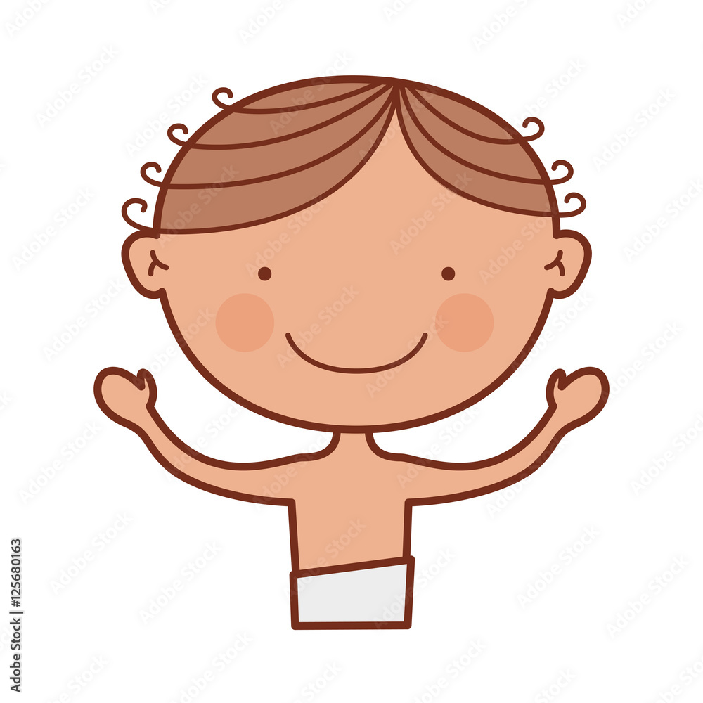 cartoon cute boy smiling over white background. vector illustration cartoon cute boy smiling over white background. vector illustration