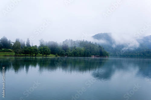 Bled lake fog landscape, Slovenia © andrii_lutsyk