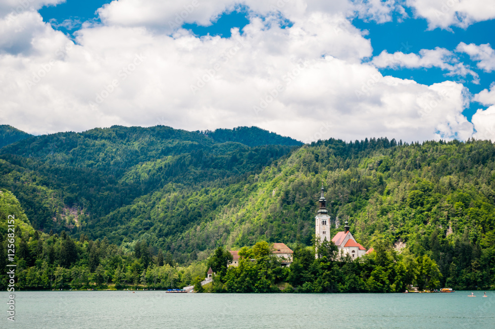 Bled lake landscape, Slovenia