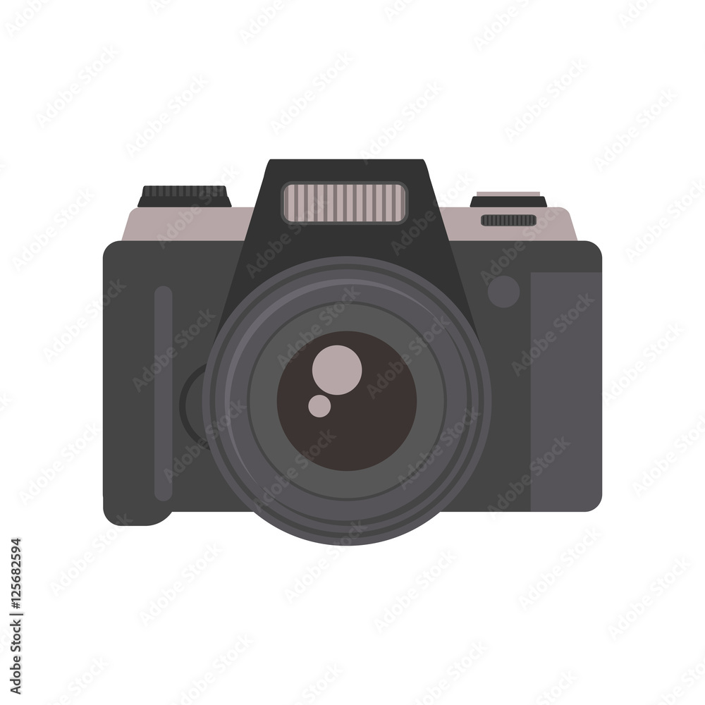 Camera photography equipment lens technology vector.