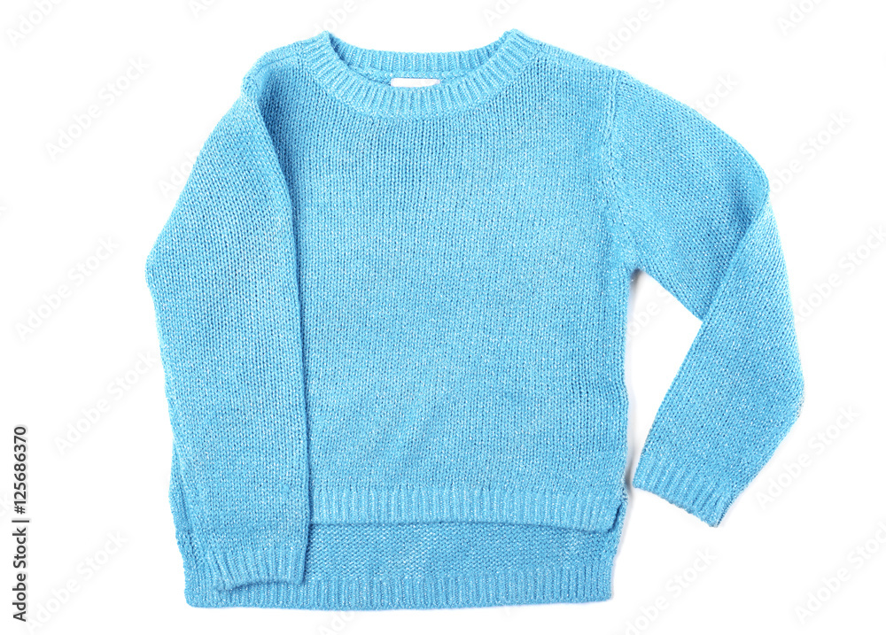 Fototapeta premium Warm sweater on white background