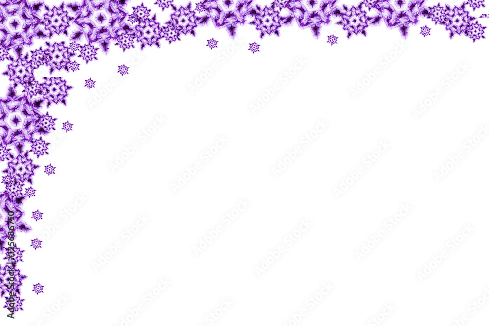 violet snow flakes