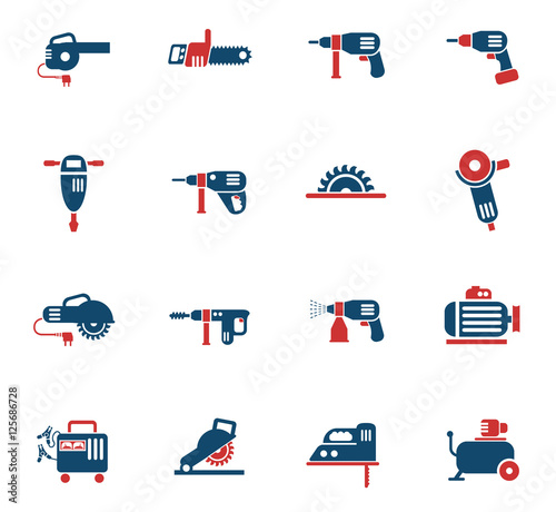 machine tools icon set