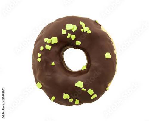 Wallpaper Mural chocolate donut isolated on white background Torontodigital.ca