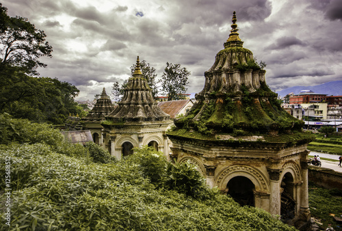 landscape of old temple in Kathmandu Nepal,