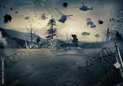 Fotografía Background of a war