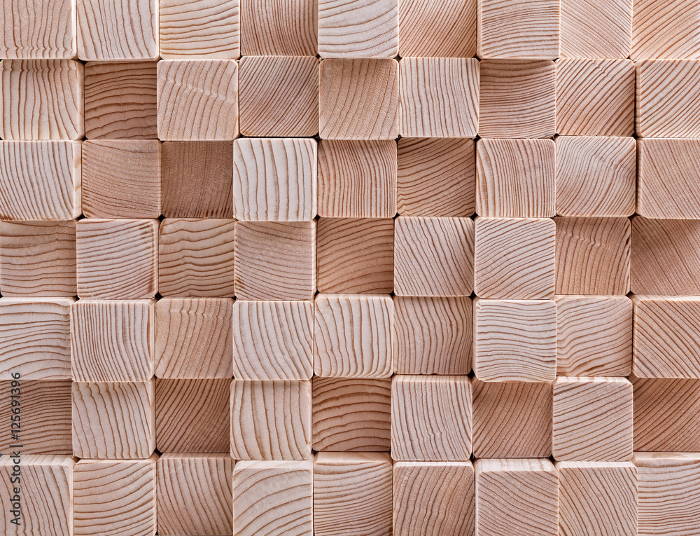 Obraz premium background elements natural wood pine mosaic geometric arrangement